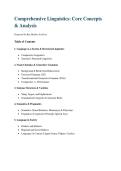Comprehensive Linguistics Study Guide&colon; Core Concepts&comma; Chomsky & Saussure