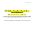 BSN 325&sol;BSSN325 Population-Based Chronic Illness and Health Promotion Hallmark Exam Practice Test &mdash; 200 Questions Correct answers and rationales 