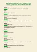 WATER DISTRIBUTION LEVEL 3 EXAM UPDATED&NewLine;ACTUAL QUESTIONS AND CORRECT ANSWERS