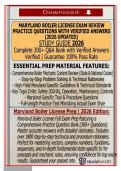 Maryland Boiler License Exam Review Practice Questions with Verified Answers &lpar;2026 Updated&rpar;