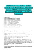 ATI PN Comprehensive Predictor 2023 Exit Exam with NGN&colon; 180 Questions & 100&percnt; Correct Answers &vert; ATI PN Comprehensive Predictor Exit Exam with NGN 180 Q & A&colon; Latest Actual Exam Version