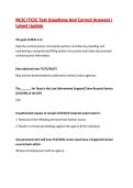 NCIC&sol;TCIC Test Questions And Correct Answers&vert; Latest Update