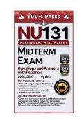 NU 131&colon; Nursing and Healthcare I &mdash; Midterm Exam Questions and Answers with Rationale 2026&sol;2027 Update