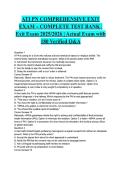 ATI PN COMPREHENSIVE EXIT EXAM &ndash; COMPLETE TEST BANK &vert; Exit Exam 2025&sol;2026 &vert; Actual Exam with 180 Verified Q&A
