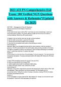 2023 ATI PN Comprehensive Exit Exam&colon; 180 Verified NGN Questions with Answers & Rationales&rdquo;&lpar;Updated On 2025&rpar;