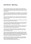 Hesi Review - Med Surg Updated &lpar;2026&sol;2027&rpar; Questions with Detailed Verified Answers&NewLine;
