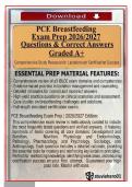 PCE Breastfeeding Exam Prep 2026&sol;2027 &ndash; Complete 300&plus; Q&A Test Bank with Verified Answers & Detailed Rationales &vert; Certified Breastfeeding Counselor &lpar;CBC&rpar; Certification &vert; Prepared Childbirth Educators&comma; Inc&period;-Aligned &vert; 100&percnt; Pass Guarantee&NewLine;&NewLine;