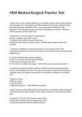 HESI Medical-Surgical Practice Test Updated &lpar;2026&sol;2027&rpar; Questions with Detailed Verified Answers&NewLine;