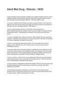 Adult Med Surg - Elsevier - HESI Updated &lpar;2026&sol;2027&rpar; Questions with Detailed Verified Answers&NewLine;