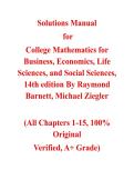 College Mathematics for Business&comma; Economics&comma; Life Sciences&comma; and Social Sciences&comma; 14th edition &mdash; by Raymond Barnett&comma; Michael Ziegler &vert; Solutions Manual &lpar;Chapter 1-15&rpar;