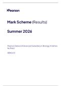 AS-LEVEL EDEXCEL BIOLOGY A &lpar;SALTERS NUFFIELD&rpar; MAY 2026 PAPER 1 MARK SCHEME &lpar;8BN0&sol;01&rpar;