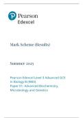 A-LEVEL EDEXCEL BIOLOGY B JUNE 2025 PAPER 1 MARK SCHEME &lpar;9BI0&sol;01&rpar;
