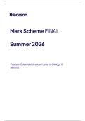 A-LEVEL EDEXCEL BIOLOGY B JUNE 2026 PAPER 2 MARK SCHEME &lpar;9BI0&sol;02&rpar;