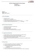 Physics worksheet &comma; and revision sheet
