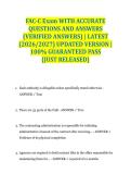 FAC-C Exam WITH ACCURATE QUESTIONS AND ANSWERS &lpar;VERIFIED ANSWERS&rpar; &vert; LATEST &lpar;2026&sol;2027&rpar; UPDATED VERSION &vert; 100&percnt; GUARANTEED PASS &lbrace;JUST RELEASED&rcub;