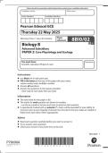 AS-LEVEL EDEXCEL BIOLOGY B MAY 2025 PAPER 2 QUESTION PAPER &lpar;8BI0&sol;02&rpar;