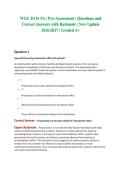 WGU D116 PA &vert; Pre-Assessment &vert; Questions and Correct Answers with Rationale &vert; New Update 2026&sol;2027 &vert; Graded A&plus;