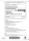 AS-LEVEL EDEXCEL CHEMISTRY MAY 2026 PAPER 2 QUESTION PAPER &lpar;8CH0&sol;02&rpar;