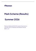 AS-LEVEL EDEXCEL ECONOMICS A MAY 2026 PAPER 1 MARK SCHEME &lpar;8EC0&sol;01&rpar;