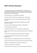 NACC Review Questions Updated &lpar;2026&sol;2027&rpar; Questions with Detailed Verified Answers
