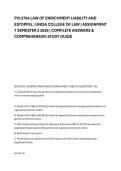 PVL3704 LAW OF ENRICHMENT LIABILITY AND &NewLine;ESTOPPEL &vert; UNISA COLLEGE OF LAW &vert; ASSIGNMENT &NewLine;1 SEMESTER 2 2026 &vert; COMPLETE ANSWERS & &NewLine;COMPREHENSIVE STUDY GUIDE