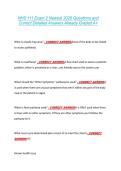NHS 111 Exam 2 Newest 2026 Questions and &NewLine;Correct Detailed Answers Already Graded A&plus; 
