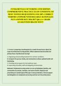 COMPREHENSIVE TEST BANK FOR FUNDAMENTALS OF NURSING&comma; 10TH EDITION BY TAYLOR&colon; CHAPTERS 1-47 PRACTICE EXAM 2026-2027 100 QUESTIONS AND CORRECT VERIFIED ANSWERS AND DETAILED RATIONALES PLUS ANSWER KEY 100&percnt; GUARANTEED PASS GOOD LUCK&excl;&excl;&excl;
