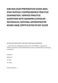 NAB NHA EXAM PREPARATION GUIDE 2026 &vert; &NewLine;STAN MU&Ccaron;INIC COMPREHENSIVE PRACTICE &NewLine;EXAMINATION &vert; VERIFIED PRACTICE &NewLine;QUESTIONS WITH ANSWERS & DETAILED &NewLine;RATIONALES &vert; NATIONAL ADMINISTRATOR &NewLine;BOARD &lpar;NAB&rpar; CERTIFICATION STUDY GUIDE