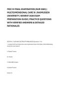 MDC III FINAL EXAMINATION &lpar;NUR 2502&rpar; &vert; &NewLine;MULTIDIMENSIONAL CARE III &vert; RASMUSSEN &NewLine;UNIVERSITY &vert; NEWEST 2026 EXAM &NewLine;PREPARATION GUIDE &vert; PRACTICE QUESTIONS &NewLine;WITH VERIFIED ANSWERS & DETAILED &NewLine;RATIONALES