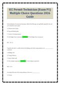 ICC Permit Technician &lpar;Exam P1&rpar;&NewLine;Multiple Choice Questions 2026&NewLine;Guide