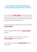Police Powers Test 2026 Questions and &NewLine;Correct Detailed Answers Already Graded A&plus; 