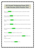 ICC Permit Technician Exam 2021&NewLine;Code Version 2026 Practice Test