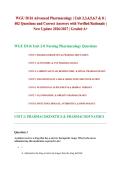 WGU D116 Advanced Pharmacology &vert; Unit 2&comma;3&comma;4&comma;5&comma;6&comma;7 & 8 &vert; 402 Questions and Correct Answers with Verified Rationale &vert; New Update 2026&sol;2027 &vert; Graded A&plus;