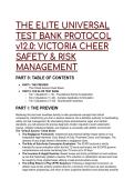 Victoria Cheer Safety & Risk Management Certification&colon; Elite Test Bank &lpar;20&plus;  Q&A&rpar; - 2026&sol;2027