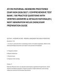 ATI RN MATERNAL-NEWBORN PROCTORED &NewLine;EXAM NGN 2026&sol;2027 &vert; COMPREHENSIVE TEST &NewLine;BANK &vert; 150 PRACTICE QUESTIONS WITH &NewLine;VERIFIED ANSWERS & DETAILED RATIONALES &vert; &NewLine;NEXT GENERATION NCLEX &lpar;NGN&rpar; EXAM &NewLine;PREPARATION GUIDE