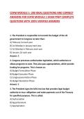 CDFM MODULE 1- 200 IDEAL QUESTIONS AND CORRECT ANSWERS FOR CDFM MODULE 1 EXAM PREP COMPLETE QUESTIONS WITH 100&percnt; VERIFIED ANSWERS