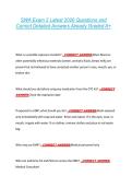 SWA Exam 2 Latest 2026 Questions and &NewLine;Correct Detailed Answers Already Graded A&plus; 