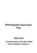 NFHS Baseball Cases Questions & Verified Answers PDF &vert; Comprehensive Baseball Umpire Exam Prep &vert; 2026&ndash;2027