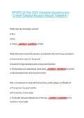 NPORS 25 Test 2026 Complete Questions and &NewLine;Correct Detailed Answers Already Graded A&plus; 