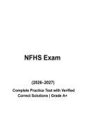 NFHS Mock Exam Questions & Answers PDF &vert; Complete NFHS Certification Review &vert; Latest 2026&ndash;2027