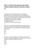 NURS 316 FINAL EXAM QUESTIONS AND CORRECT VERIFIED ANSWERS &lpar;COMPLETE SOLUTIONS&comma; GRADED A&plus;&rpar;