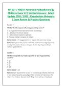NR 507 &sol; NR507 Advanced Pathophysiology Midterm Exam V2 &vert; Verified Answers &vert; Latest Update 2026 &sol; 2027 &vert; Chamberlain University &vert; Exam Review & Practice Questions&NewLine;
