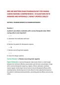 NRG 200 MIDTERM EXAM PHARMACOLOGY FOR HUMAN CARING NURSING COMPREHENSIVE &vert; 50 QUESTIONS WITH ANSWERS AND RATIONALES &vert; NEWLY UPDATED 2026&sol;27