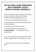 NR 224 Final Exam Questions - Complete Study Guide with Verified Answers&NewLine;