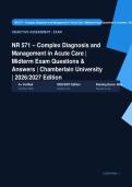 NR 571 Complex Diagnosis and Management in Acute Care Midterm Actual Exam 2026&sol;2027 &ndash; 100&percnt; Verified &vert; Detailed Rationales &ndash; Pass Guaranteed &ndash; A&plus; Graded