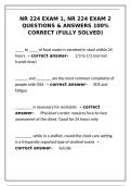 NR 224 Exam 1 & 2 - Complete Study Guide with 100&percnt; Verified Answers&NewLine;