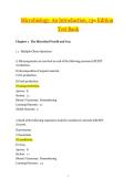Test Bank for Microbiology&colon; An Introduction&comma; 13th Edition &vert; Chapter 1&colon; The Microbial World and You &vert; Multiple-Choice Questions & Answers Study Guide
