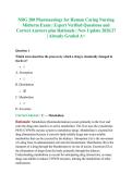 NRG 200 Pharmacology for Human Caring Nursing Midterm Exam &vert; Expert Verified Questions and Correct Answers plus Rationale &vert; New Update 2026&sol;27 &vert; Already Graded A&plus;