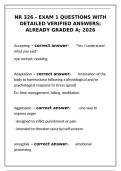 NR 326 - Exam 1 questions with detailed verified answers&semi; already graded a&semi; 2026