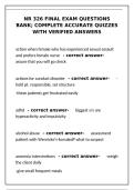 NR 326 Final Exam Questions Bank - Complete Study Guide with Verified Answers&NewLine;